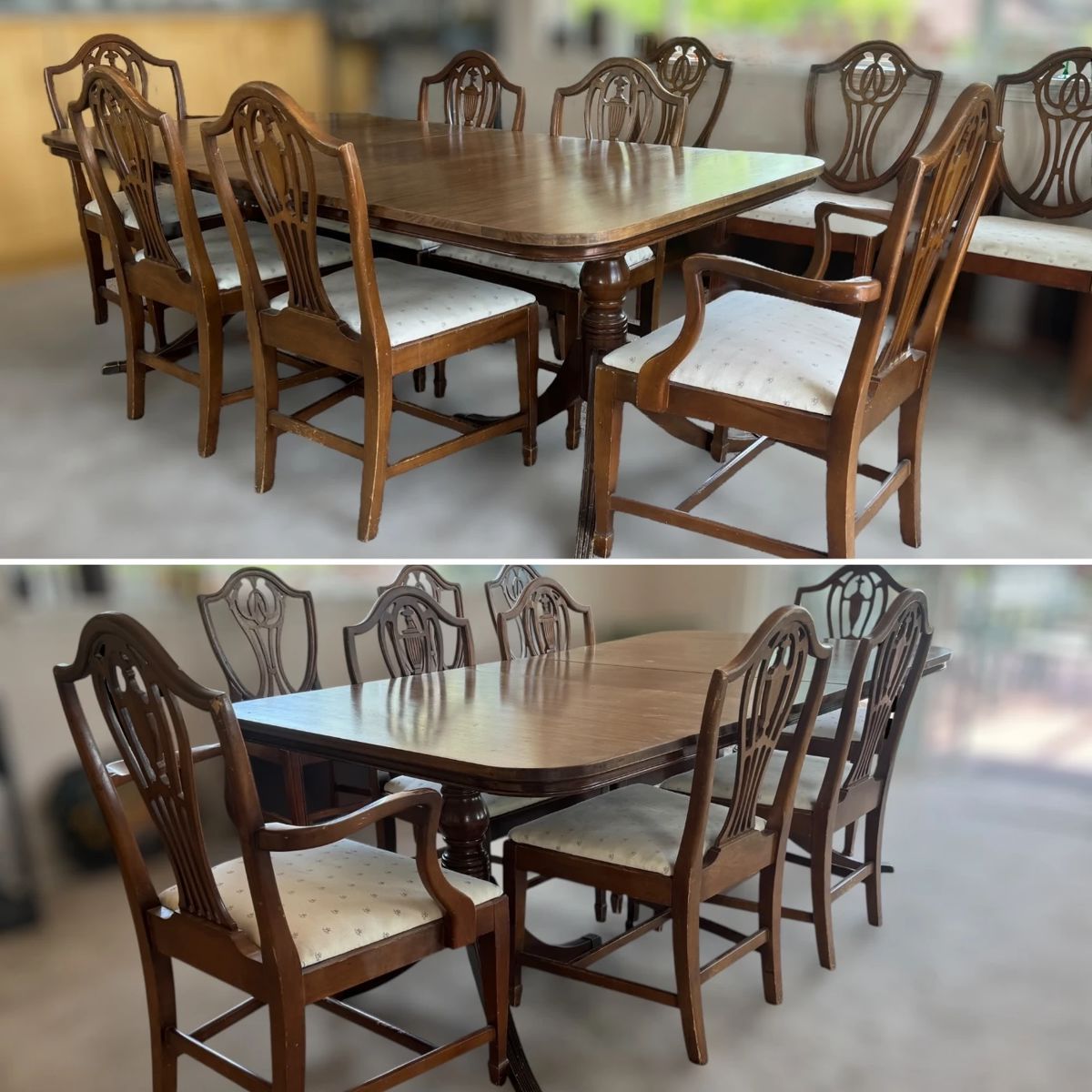 Duncan Phyfe style dining table - beautiful vintage condition