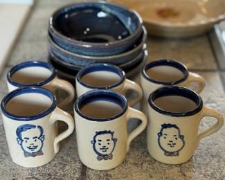 Misc. hand thrown pottery pieces
