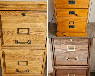 Wood filing cabinets