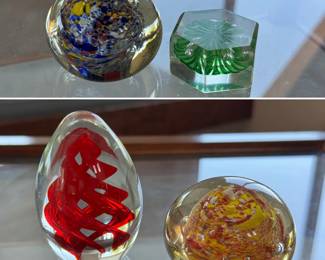 Misc. glass paperweights