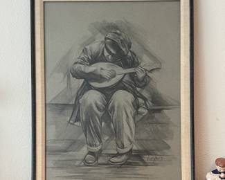 Pencil (charcoal?) drawing