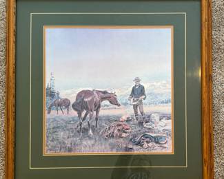 What's for Breakfast - framed cowboy art