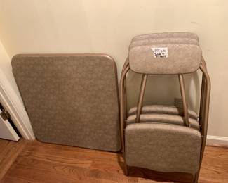 #16 Set of 4 Vintage Chairs w/folding Table $80.00