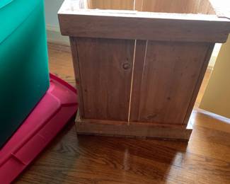 #26 Wood Box Stool - 14square x 16 $20.00