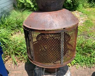 #50 Metal Fire Pit - as is rusted - 27x45 - Heavy $30.00