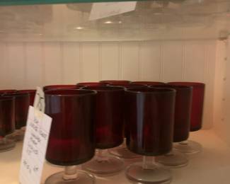 #75 MCM Vintae France Luminarc Aroroc Cavalier 3.75" - set of 10 $30.00