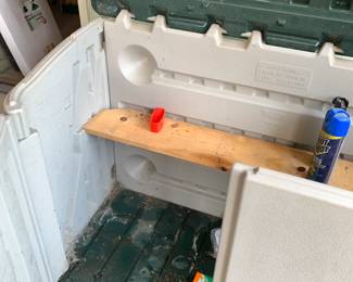 #58 Rubbermaid Storage Chest w/flip-up and Front Doors - 55x27x34 $75.00