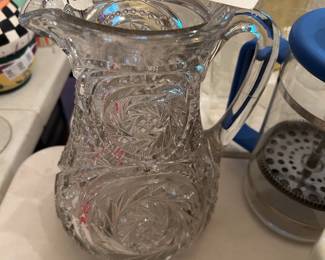 #100 Crystal McKee Pinwheel Aztec Pitcher $20.00