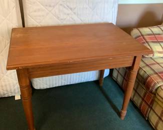 #30 Wood Table w/1 drawer - (as is finish) - Heavy Solid - 39x26x30 $100.00