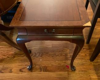 #6 Wood End Table - (as is chipped on top) w/1 drawer - 18x26x22 $20.00