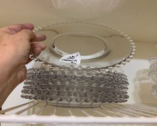 #86 Set of 8 Candlewick Plates - 8" Diameter $20.00