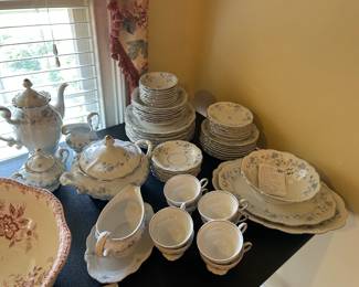 #127 Johann Haviland German - 67 pieces (few as is) $125.00