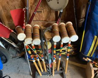 #64 Vintage Croquet Set - 6 person set $45.00