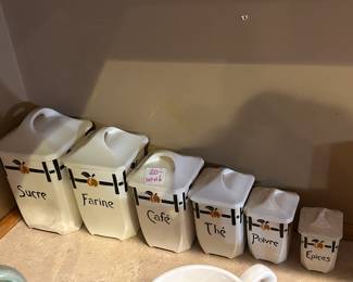 #147 Set of 6 German Cannisters $20.00