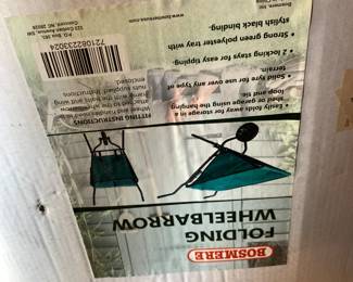 #59 Folding wheelbarrow in Box $30.00