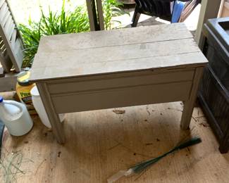 #57 Wood Outdoor Storage Chest - 34x17x19 $40.00