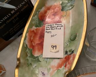 #99 Limoges France Old Abbey M & M Hand Painted Poppty $20.00