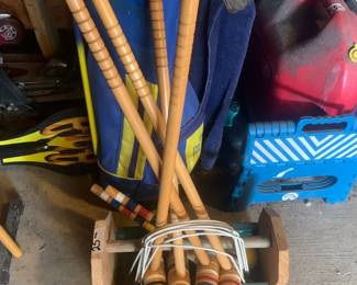 #65 Vintage Croquet Set - 4 person set - missing Flags and Stand $25.00