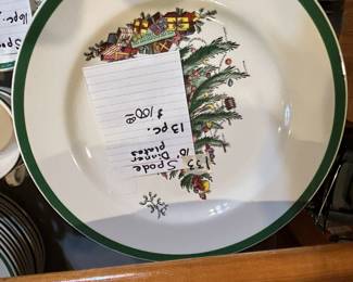 #133 Set of 13 Dinner Plates - Plate - 10" $100.00