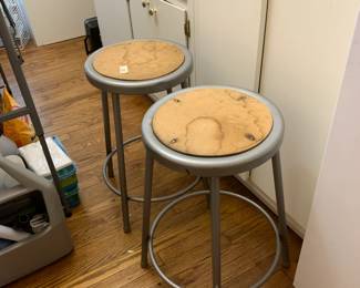 #40 Set of 2 Metal Stool - 24" Tall $60.00