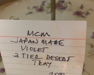 #74 MCM Japan Made Violet 3 Tier Desert tray $25.00