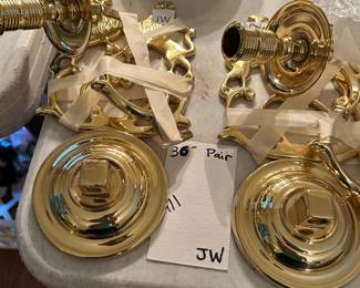 #111 Brass Wall Candle Holders $36.00