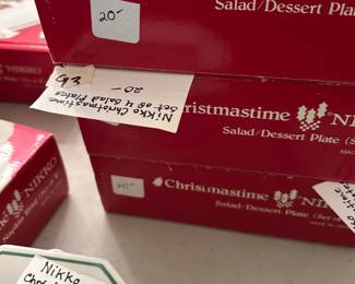 #93 Nikko Christmastime Set of 4 Salad Plates - Made in Japan $20.00