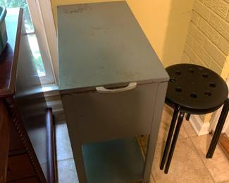 #11 Metal Rolling Filing Cabinet w/lift top - 13.5x23x28 $75.00