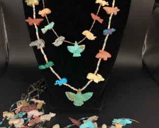 SH508VNative American Style Carved Necklaces