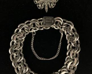 SH588VSterling Bracelet And Butterfly