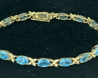 SH772V14 K Blue Stone Bracelet