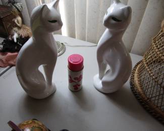 Ceramic 1980's cats