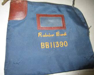 Vintage Rainier bank deposit bag
