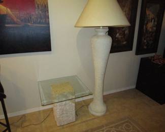 Late 1980's early 1990's table and floor lamp