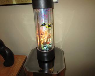 Vintage 1980's light up fish tank