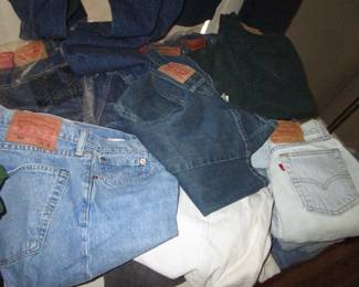 Vintage pile of Levis