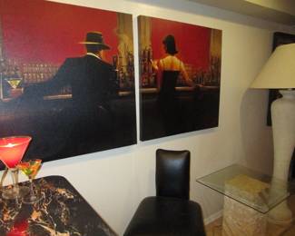 Vintage wall art, furniture