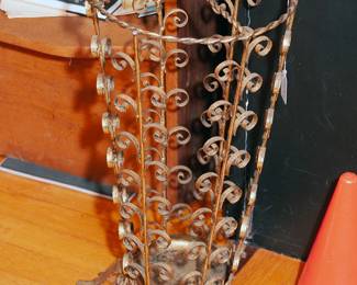 Gilt metal umbrella stand