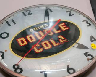 Nice vintage advertising clock will need new cord and plug