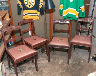 Set of four mahogany chairs