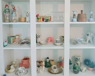 Misc USA pottery collectibles, china cup/saucers