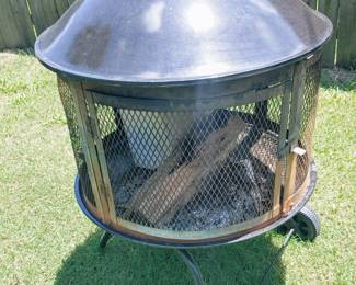 Fire pit on wheels