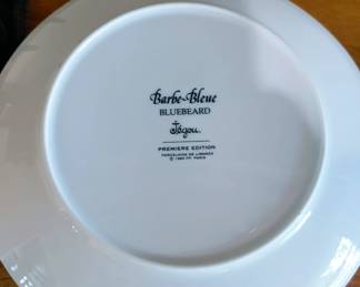 Set of Barbe-Bleue Bluebeard plates