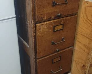 OLD WOOD file cabinet $30