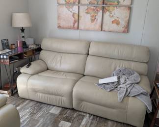 Leather newer electric couch