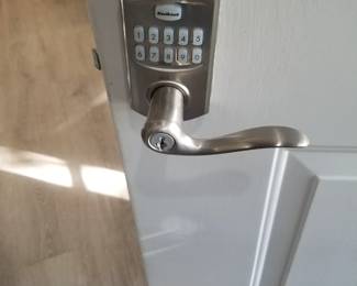 Entry door with electronic lock - exterior view