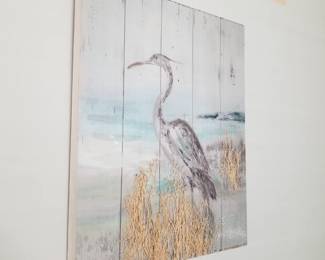 Rustic shore bird art