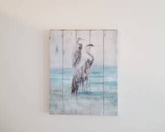 Rustic shore bird art