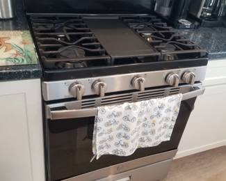 4-burner gas range with griddle