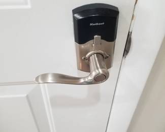 Entry door with electronic lock - interior view